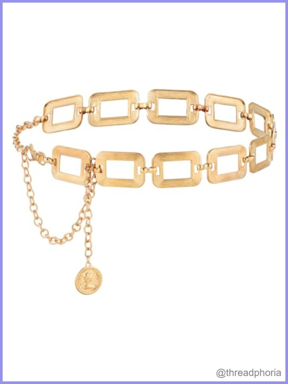 Women's Metal Chain Waist Belt Gold Link Body Chain Adjustable
